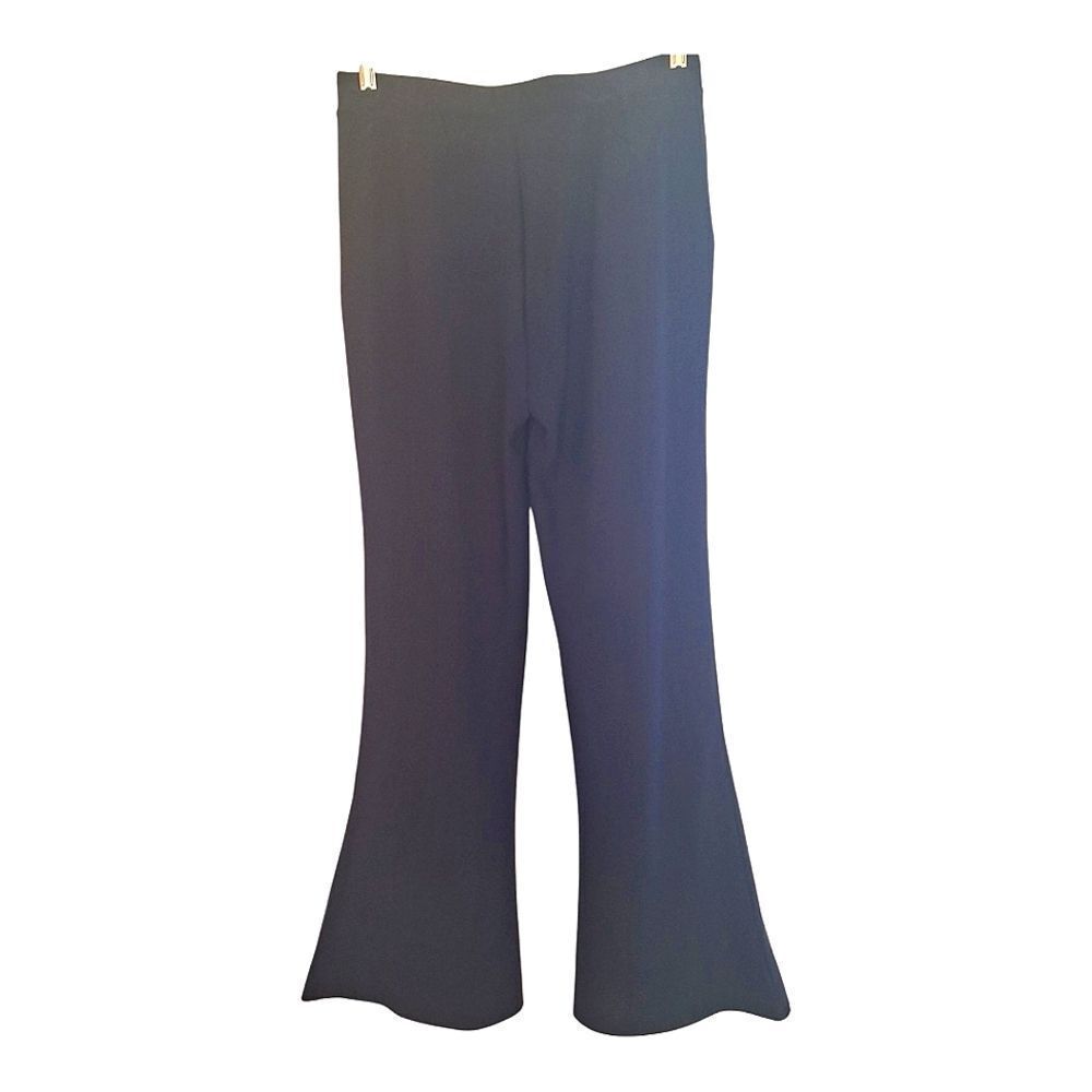 Wynne Layers Flare Jersey Knit Pant High Rise Pockets Stretch Pull On Black M - Picture 4 of 14